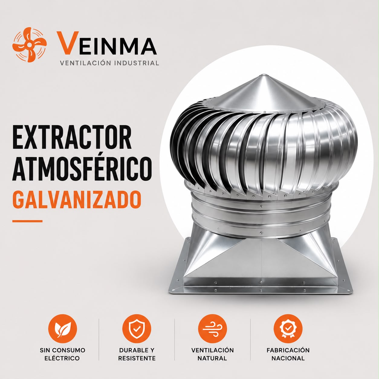Extractor Atmossferico Galvanizado