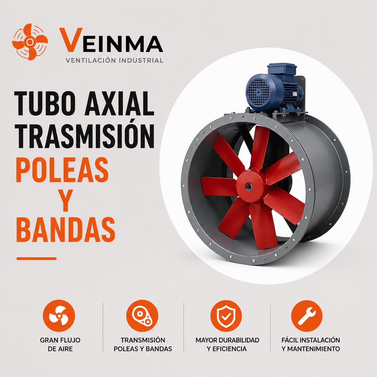 Tubo-Axial trasmision poleas y bandas PRODUCTOS